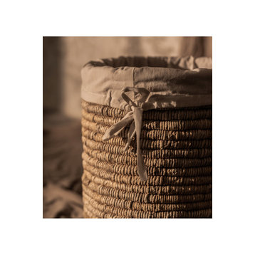 Round Woven Abaca Laundry Basket | dBodhi Caterpillar Ambang