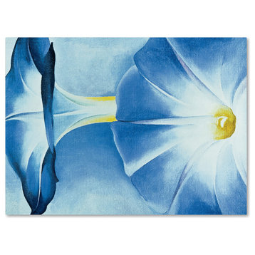 Georgia O'Keefe 'Blue Morning Glories' Canvas Art, 32 x 24