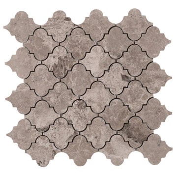 Silver Shadow Marble Casablanca on 12" x 12" Mesh Mosaic Tile (10 sqft per box)