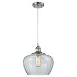 Innovations Lighting - Large Fenton 1-Light LED Mini Pendant, Polished Chrome, Glass: Clear - A truly dynamic fixture, the Ballston fits seamlessly amidst most decor styles. Its sleek design and vast offering of finishes and shade options makes the Ballston an easy choice for all homes.