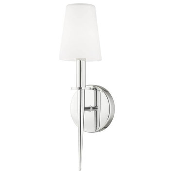 Livex Witten 1 Light 15" Tall Wall Sconce, Polished Chrome
