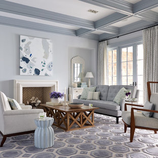 Blue Gray Living Room Ideas & Photos | Houzz