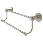 Allied Brass - Mercury 30" Double Towel Bar With Groovy Accents, Polished Nickel - Add a stylish touch to your bathroom decor with this finely crafted double towel bar.  This elegant bathroom accessory is created from the finest solid brass materials.  High quality lifetime designer finishes are hand polished to perfection.