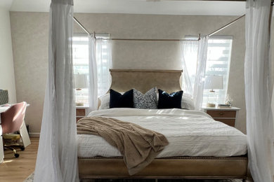 Example of a beach style bedroom design