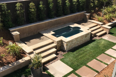 Inspiration for a contemporary pool remodel in San Diego