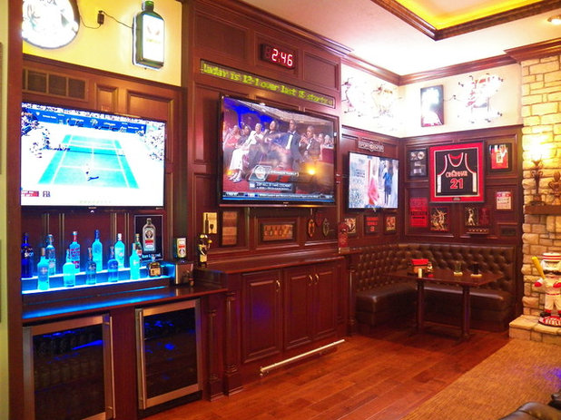 A Sports  Bar  in the Family Room