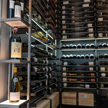Modern Wine Racking in a Gorgeous Under Stair Wine Cellar