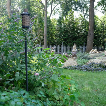 Rustic Peastone Patio & Garden - World's End, Hingham