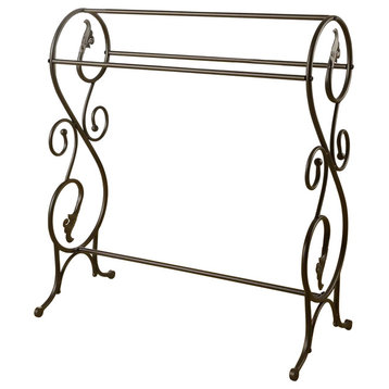 Theresa Antique-Style Towel Rack, Pewter