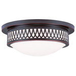 Livex Lighting - Livex Lighting 7353-67 Westfield - Three Light Flush Mount - Shade Included.Westfield Three Ligh Olde Bronze Hand Blo *UL Approved: YES Energy Star Qualified: n/a ADA Certified: n/a  *Number of Lights: Lamp: 3-*Wattage:60w Medium Base bulb(s) *Bulb Included:No *Bulb Type:Medium Base *Finish Type:Olde Bronze