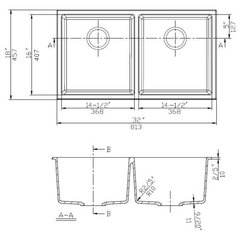 GETPRO Drop in Kitchen Sink 33 X 20 Topmount & Undermount Kitchen