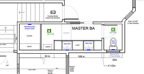 long bathroom layout