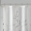 Madison Park Cecily Devore Botanical Shower Curtain With Liner, Grey