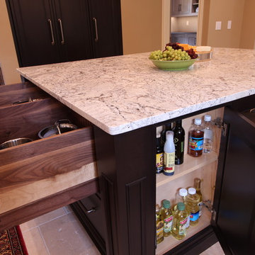 Extra Deep Pot and Pan Drawers with Custom Dividers and Shallow Depth Cabinet fo
