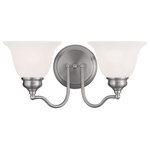 Livex Lighting - Essex 2 Light Bathroom Vanity Light, Brushed Nickel - This 2 light Bath Vanity from the Essex collection by Livex will enhance your home with a perfect mix of form and function. The features include a Brushed Nickel finish applied by experts.