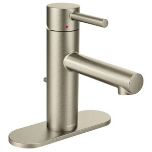 Moen Align Brushed Gold One-Handle Bathroom Faucet - Transitional ...