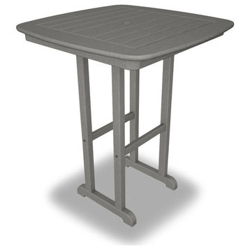 Polywood Nautical 31" Counter Table, Slate Gray