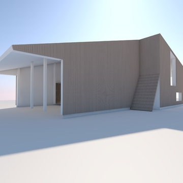 Maison hangar bois