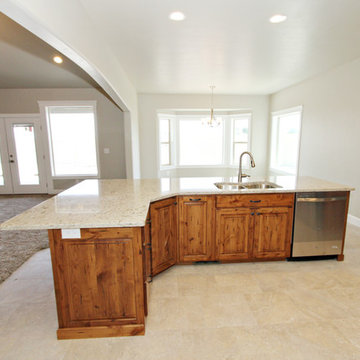 Distressed Knotty Alder Kitchen