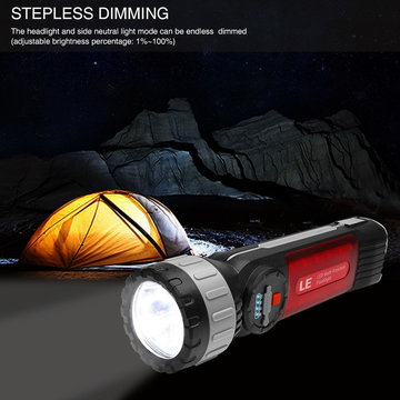 5W LED Multi-Functional Flashlight Torch, 3 Modes, Rechargeable, Dimmable, Power
