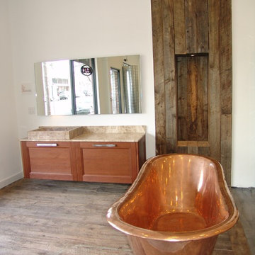 Showroom Display - A true masterpiece hand cast copper bathtub. Beautiful, luxur