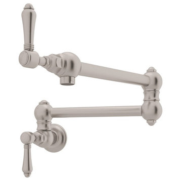 Rohl A1451LM-2 Italian Country Kitchen 1.5 GPM Wall Mounted 1 - Satin Nickel