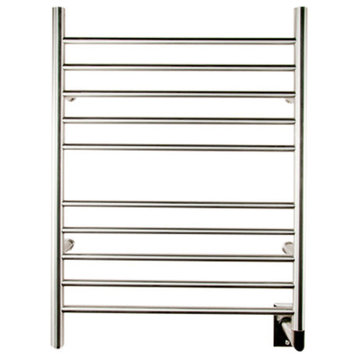 Radiant Hardwired Towel Warmer, Brushed, Straight Bars
