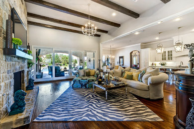 Living room - transitional living room idea in Dallas