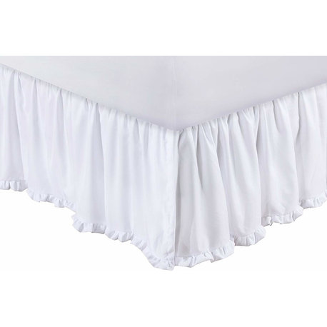 Greenland Home Sasha Bed Skirt White Full, King