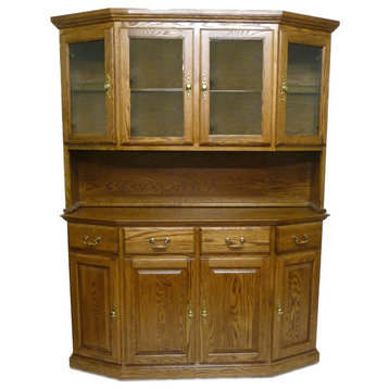Traditional Buffet and Hutch White Alder