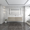 BTO 72" Wall Mounted Bath Vanity With Reinforced Acrylic Sink, Double Sink, Tuna Oak