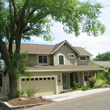 Two-story modern craftsman in existing residential neighborhood