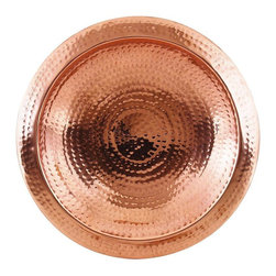 Achla Designs Hammered Copper Bowl with Rim - Bird Baths