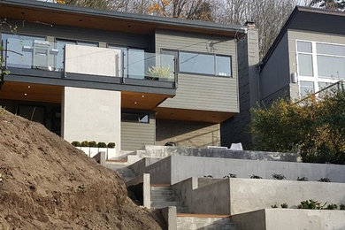 Inspiration for a modern exterior home remodel in Seattle