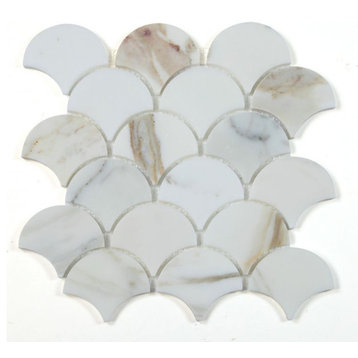 Mosaic Marble Tile, Calacatta Gold