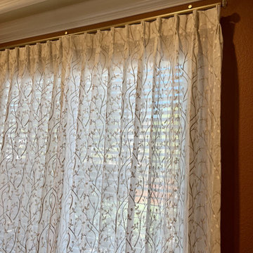 Drapery installation for front dining room