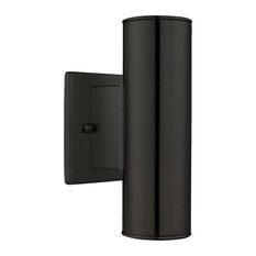1x50W Outdoor Wall Light, Matte Black Finish, 2 Light