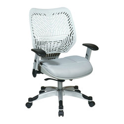 White Back Mesh Managers Office Chair - Office Chairs