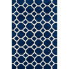 Bliss Hand-Tufted and Hard-Carved Polyster Rug, Navy, 8'x10'