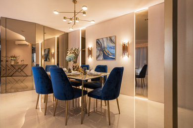 Minimalist dining room photo in Singapore