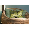 Marina Safari Indoor/Outdoor Pillow, Green, 12"x18"