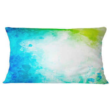 Abstract Watercolor Art Abstract Throw Pillow, 12"x20"