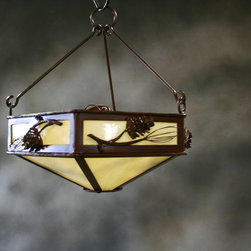 Pine Cone & Branch Chandelier - Chandeliers