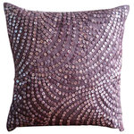 The HomeCentric - Purple Mother Of Pearls 18"x18" Silk Pillows Covers for Couch, Creeping Vines - Creeping Vines is an exclusive 100% handmade decorative pillow cover designed and created with intrinsic detailing. A perfect item to decorate your living room, bedroom, office, couch, chair, sofa or bed. The real color may not be the exactly same as showing in the pictures due to the color difference of monitors. This listing is for Single Pillow Cover only and does not include Pillow or Inserts.