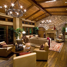 Iron French Doors In Family Room