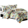 King size Multi Color Paisley 4 Piece Bed Bag Comforter Set