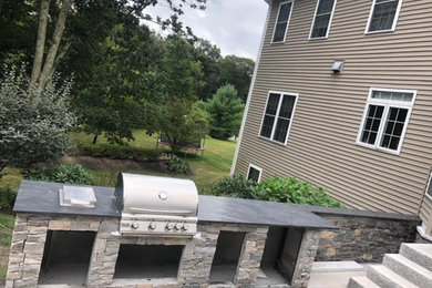 Granite Outdoor Countertops with BBQ attached