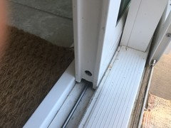 Water leak inside track of sliding patio door | Houzz Forum
