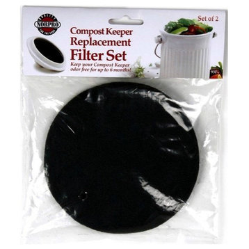Norpro 93F Compost Keeper Replacement Filter Set, 2-Pack
