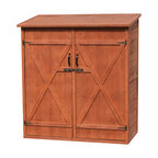 Leisure Season 2-Adjustable Shelves Medium Wood Storage Shed in Brown